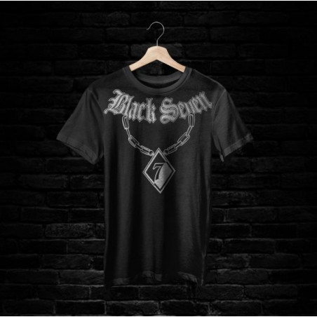BLACK SEVEN MUSTER-T-Shirt (schwarz)