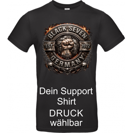 copy of BLACK SEVEN MUSTER-T-Shirt (schwarz)