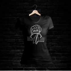 Bad Lady Shirt 405 V-Schnitt (schwarz)