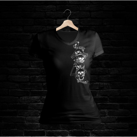 Bad Girl Shirt 703 V-Schnitt (schwarz)